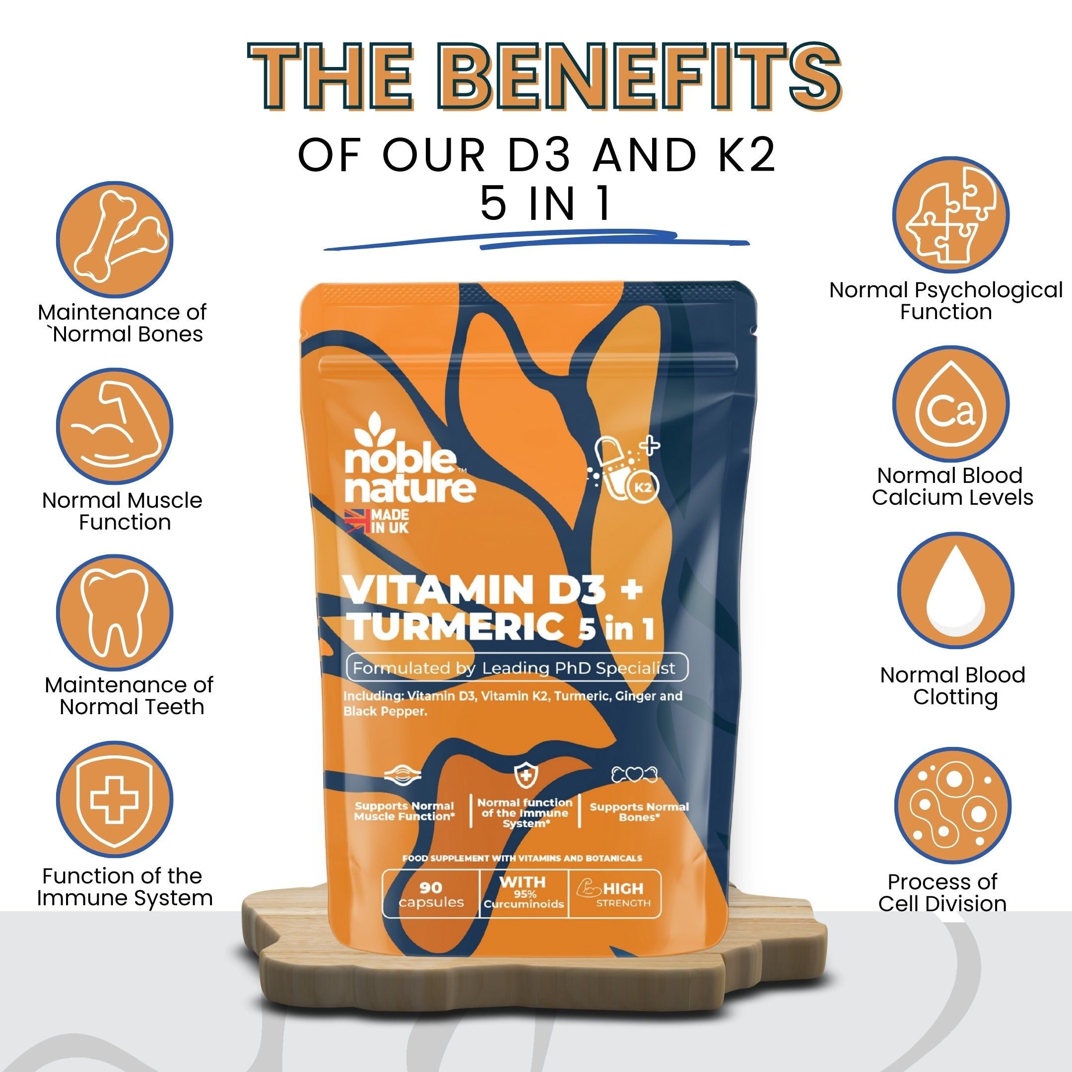 Vitamin D3 4000IU & Vitamin K2 100μg (MK7) | 90 capsules | High Strength