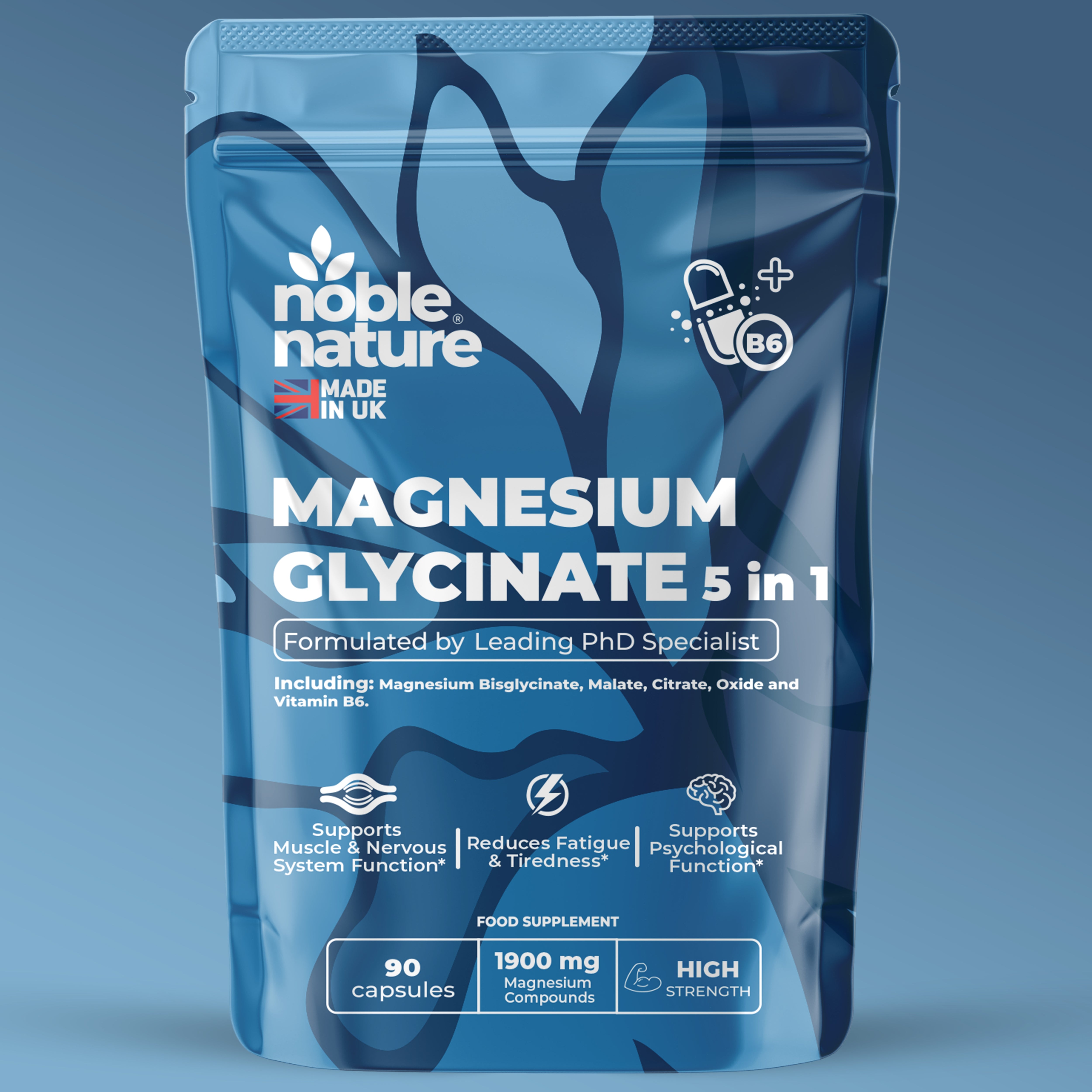 Magnesium Glycinate 5 in 1 high strength 90 Capsules
