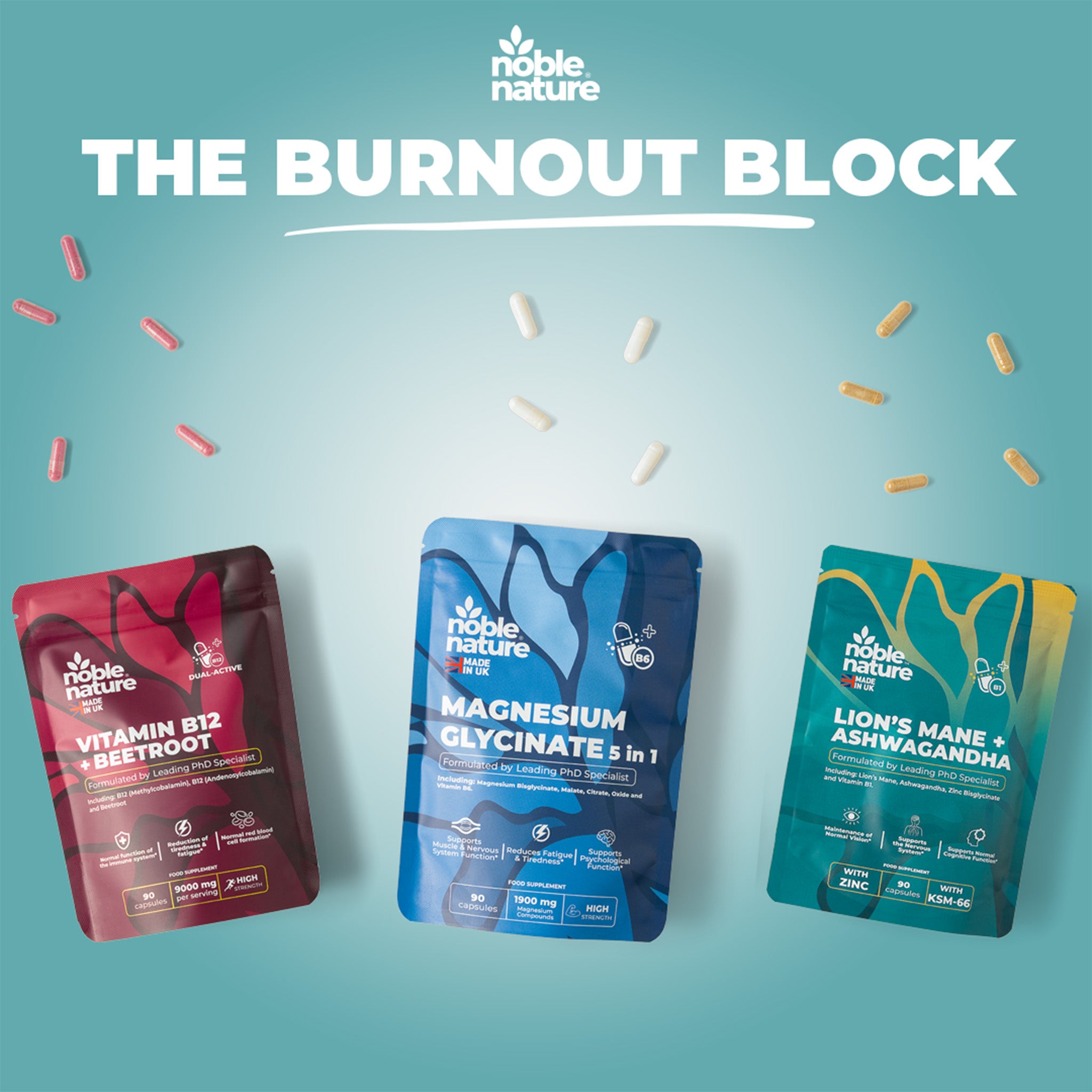 NobleNature | The Burnout Block – Energy, Focus & Stress Support Bundle