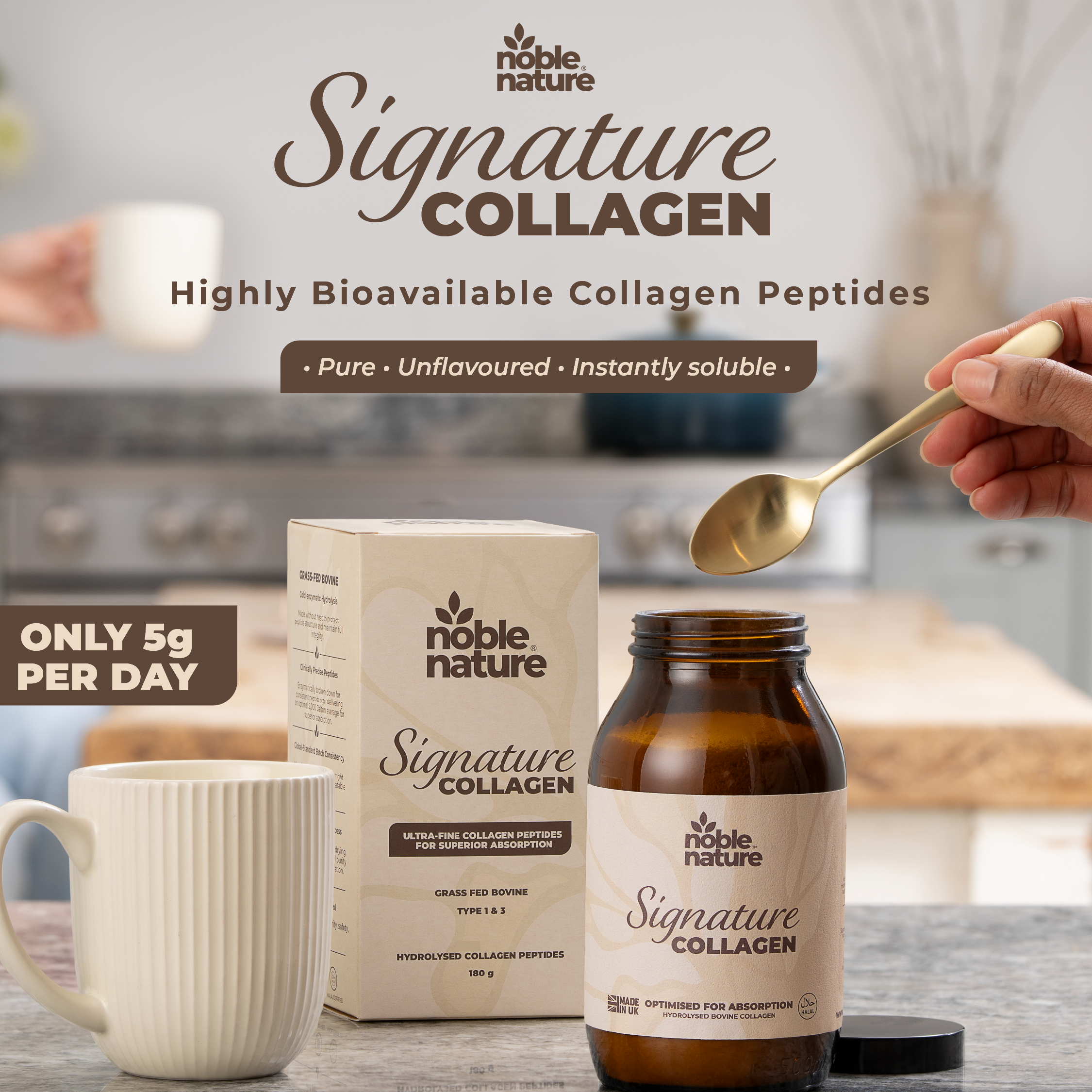 Signature Grass-Fed Bovine Collagen - Hydrolysed Collagen Peptides Type 1 & 3