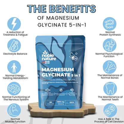 Magnesium Glycinate 5 in 1 high strength 90 Capsules