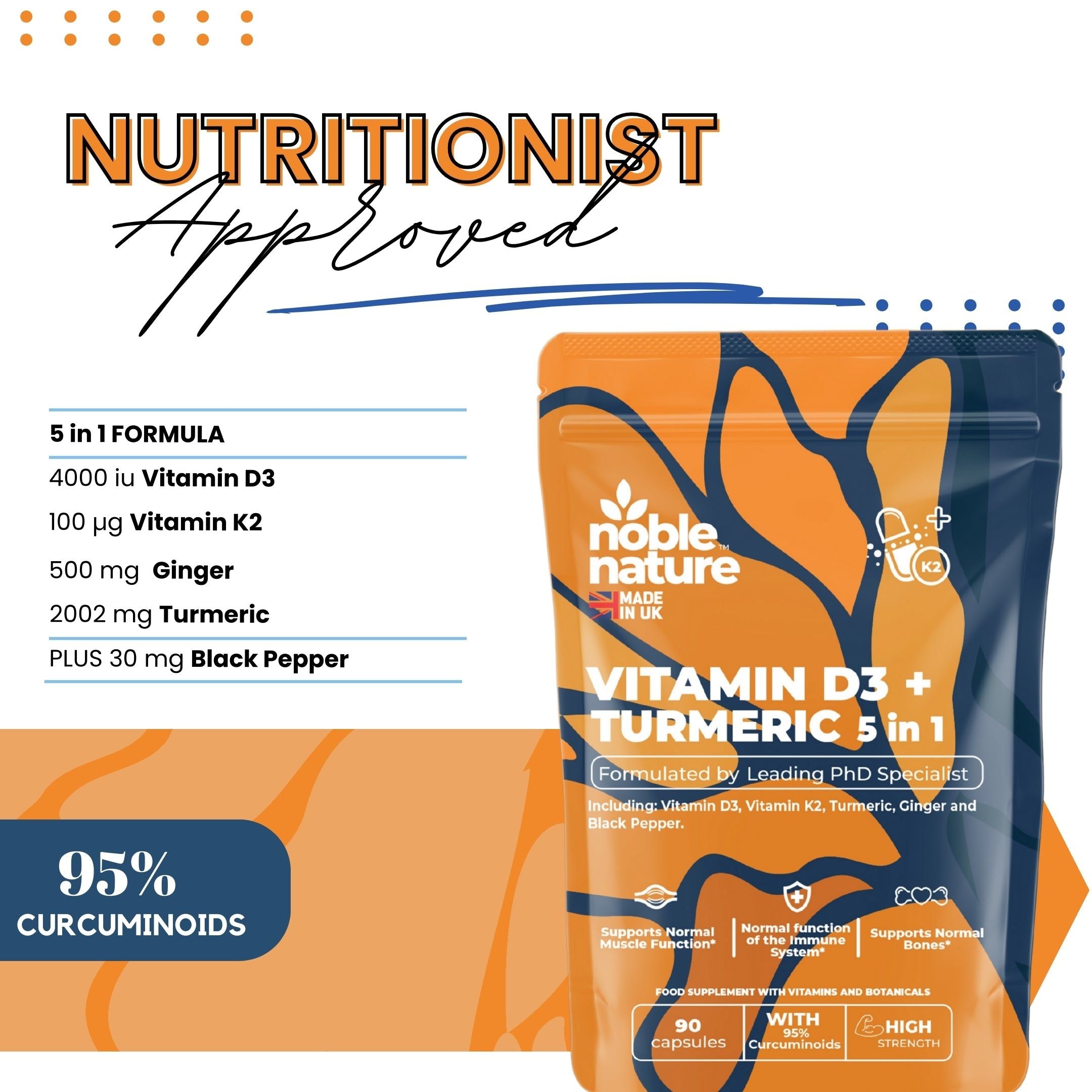 Vitamin D3 4000IU & Vitamin K2 100μg (MK7) | 90 capsules | High Strength