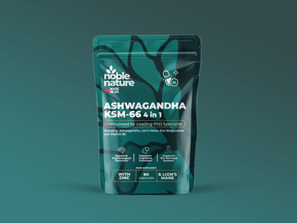 Lions Mane ashwagandha 4 in 1 with Zinc bisglycinate and Vitamin B1