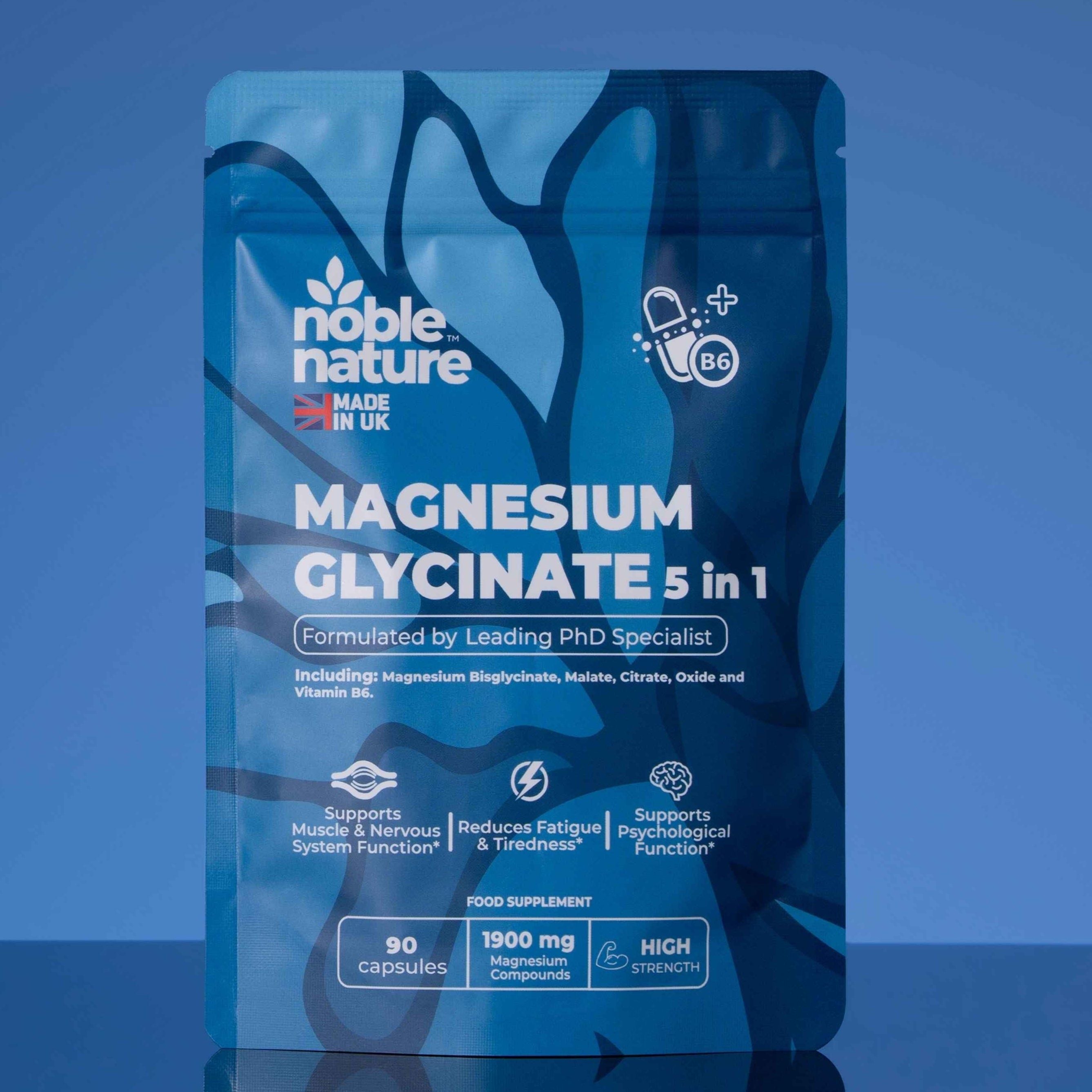 Magnesium Glycinate 5 in 1 high strength 90 Capsules