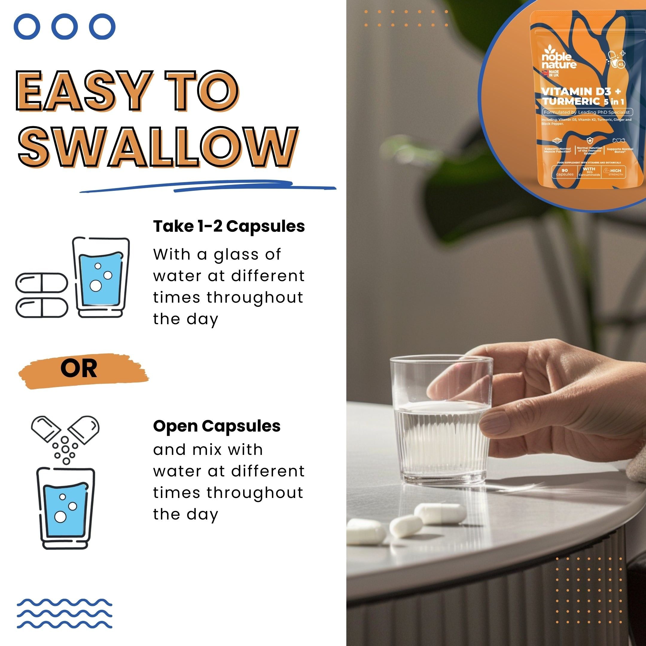 Vitamin D3 4000IU & Vitamin K2 100μg (MK7) | 90 capsules | High Strength